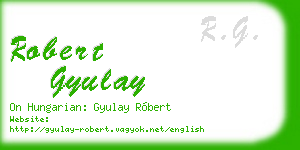 robert gyulay business card